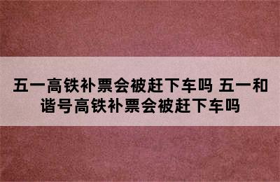 五一高铁补票会被赶下车吗 五一和谐号高铁补票会被赶下车吗